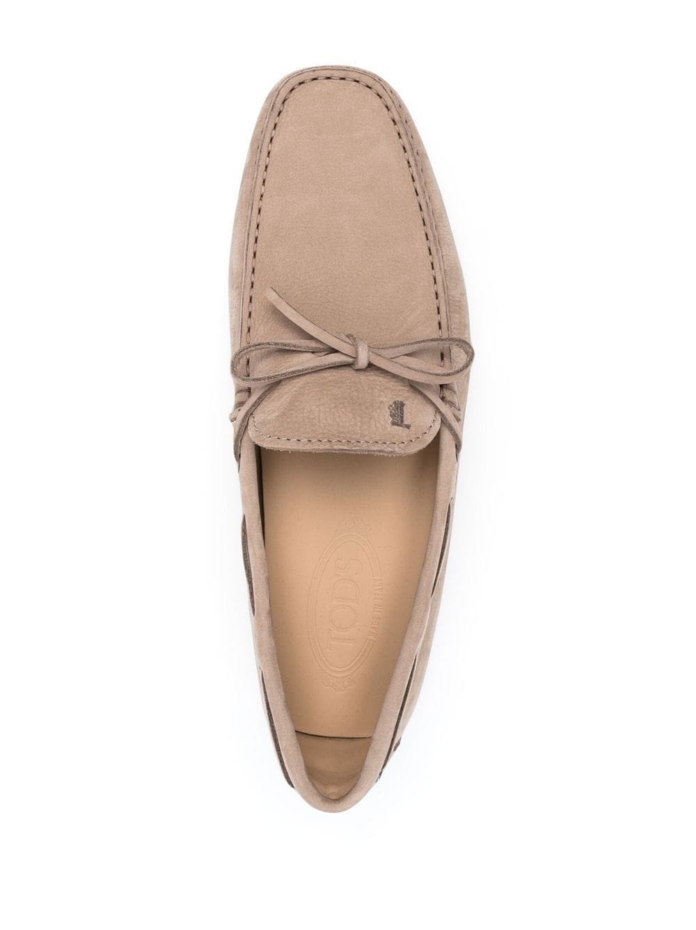 tie-fastening suede loafers - 4