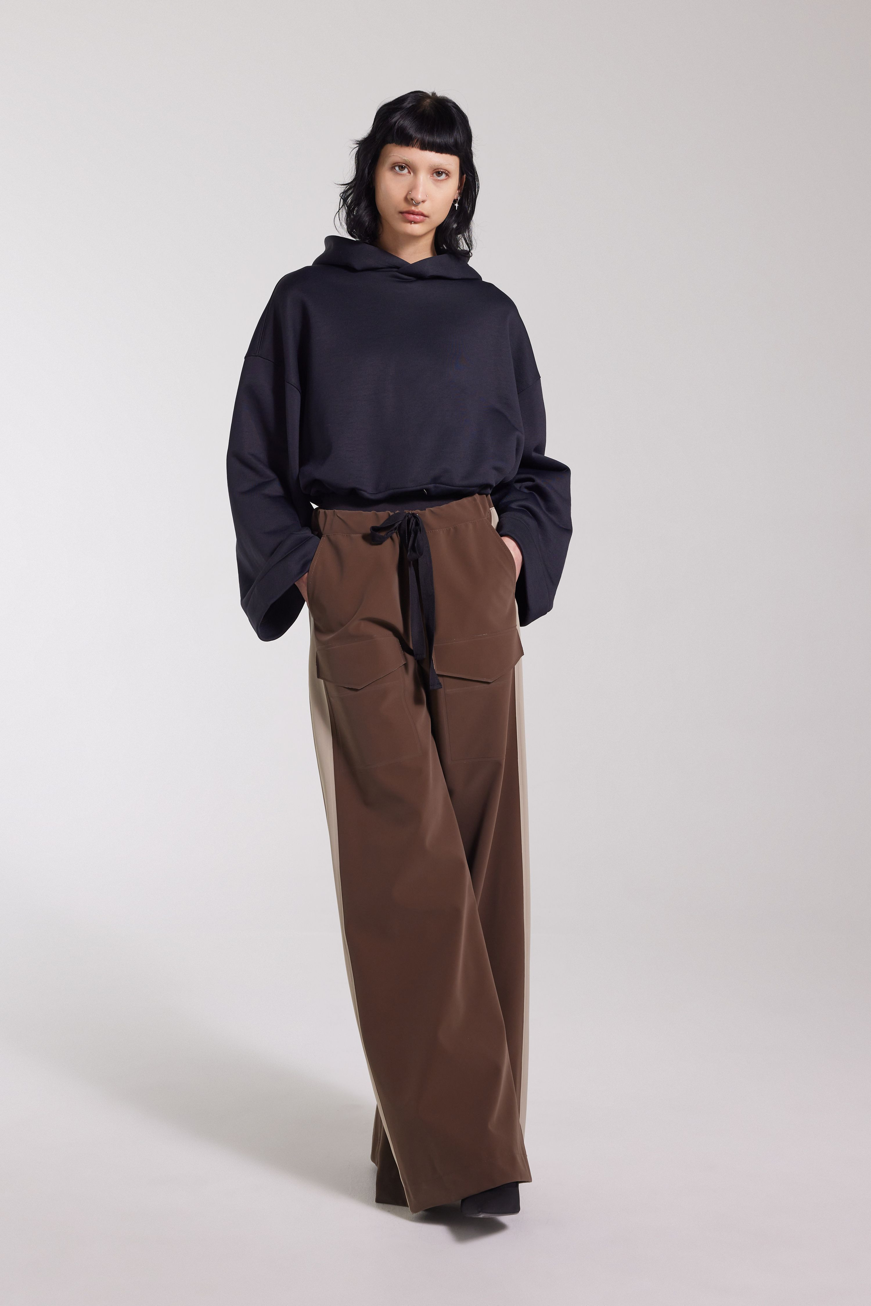 Jarla Stripe Trousers Dark Brown - 2