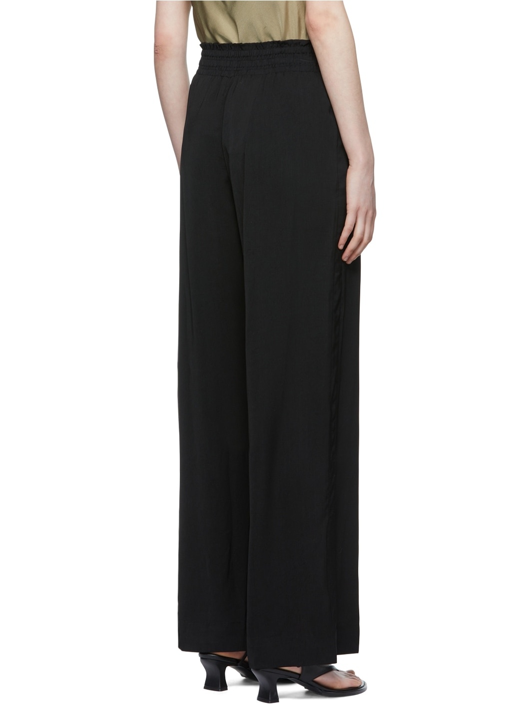 Black Polyester Lounge Pants - 3