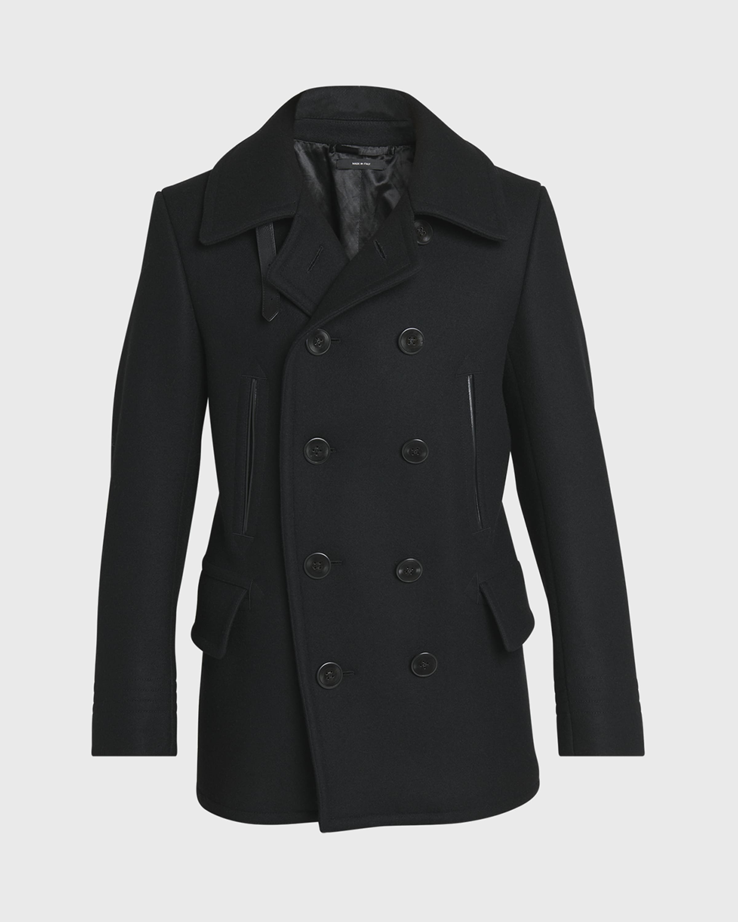 Men's Melton Double-Breasted Peacoat - 2