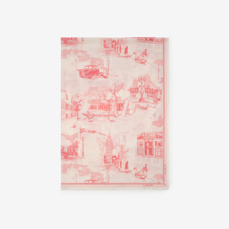 London Landmarks Wool Silk Scarf 1