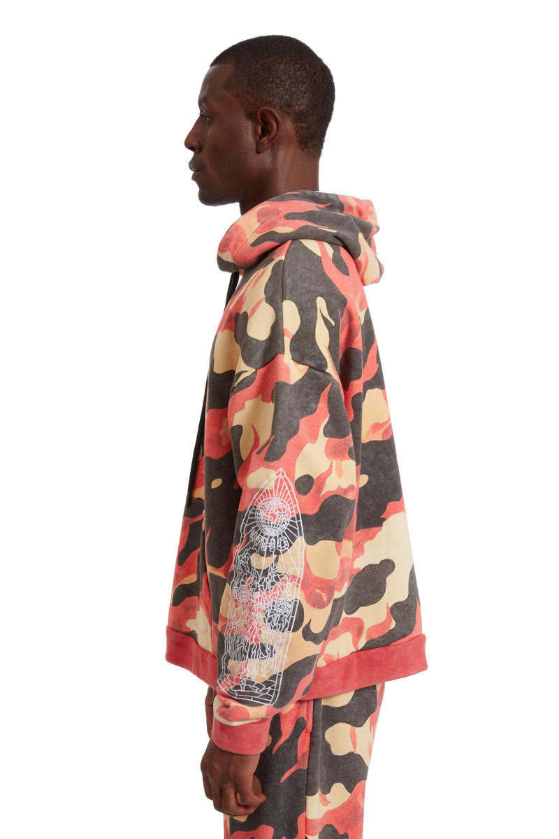 FLAME CAMO HOODED PULLOVER 5