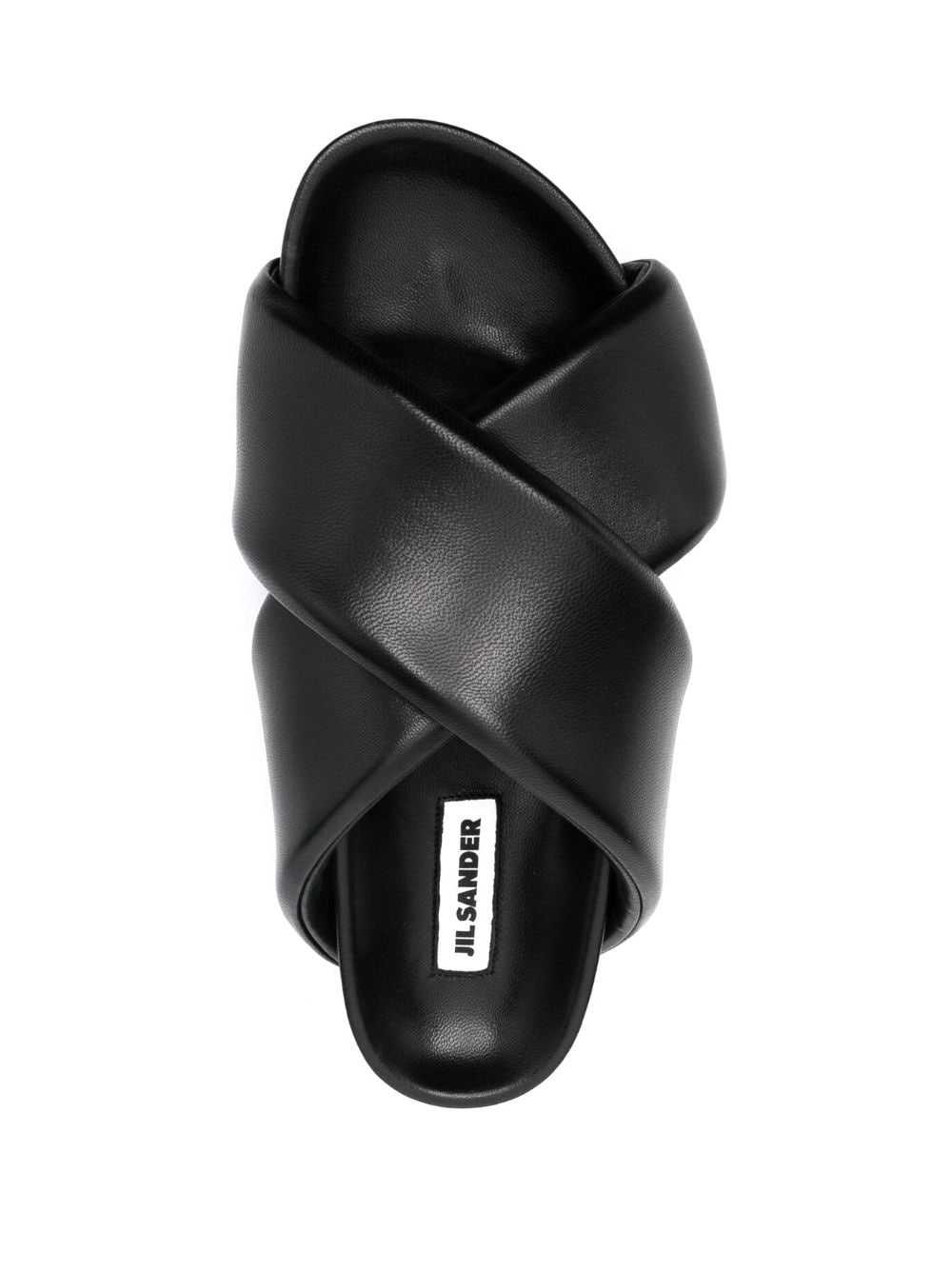 crossover-strap leather sandals - 4