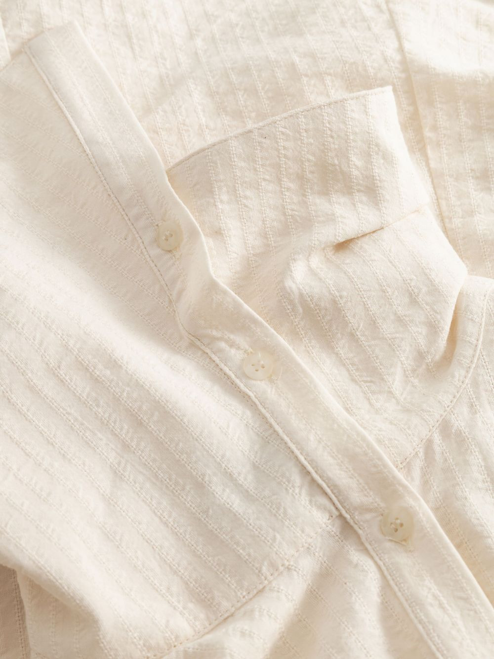 gathered button-up shirt - 3