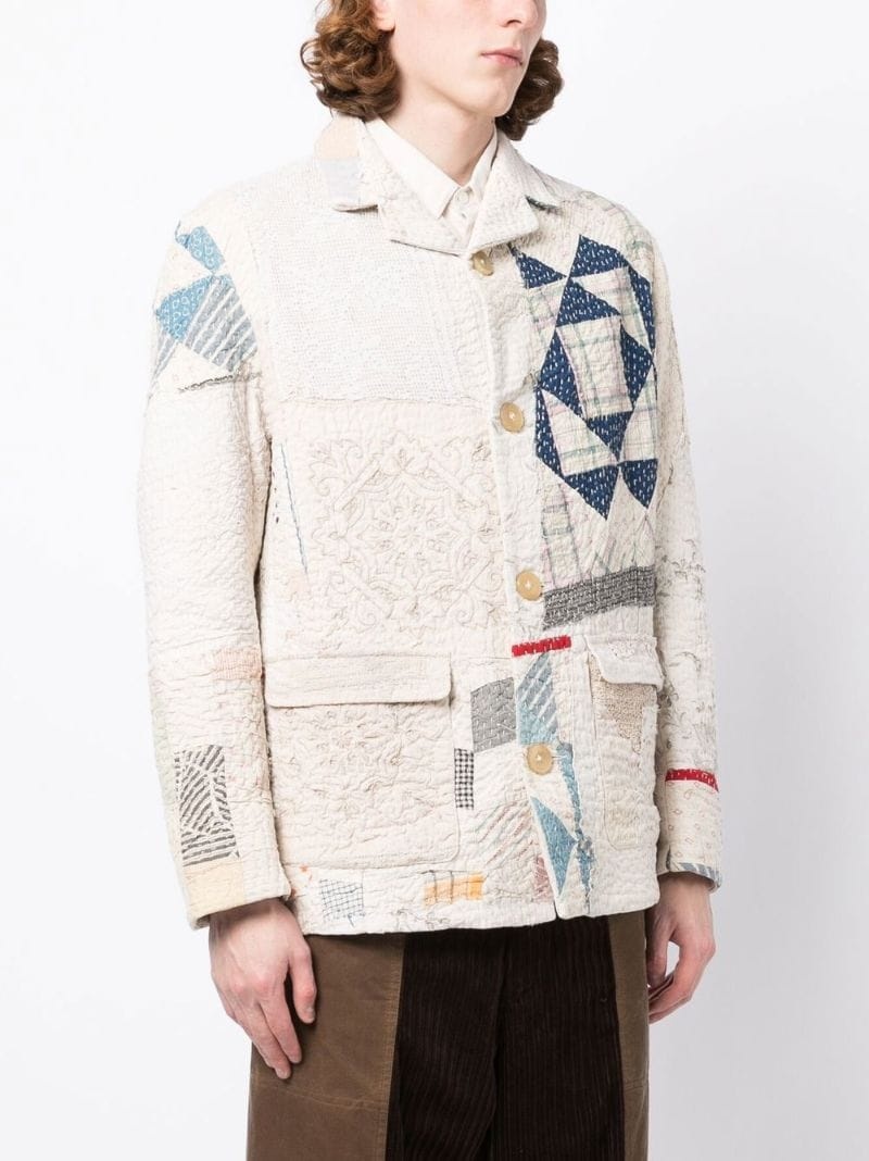 patchwork-design jacket - 3