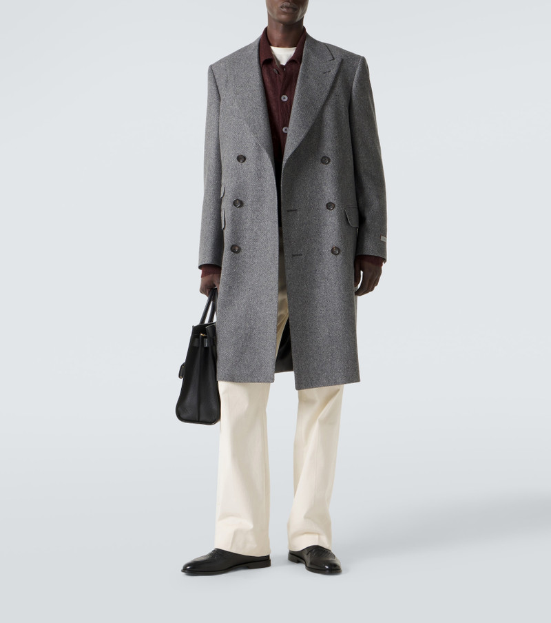Canali Double-breasted wool and silk coat outlook