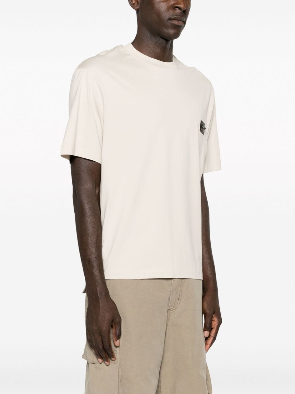patch-detail cotton T-shirt - 3
