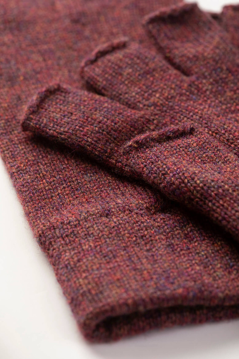 Johnstons of Elgin Fingerless Purple Cashmere Gloves outlook