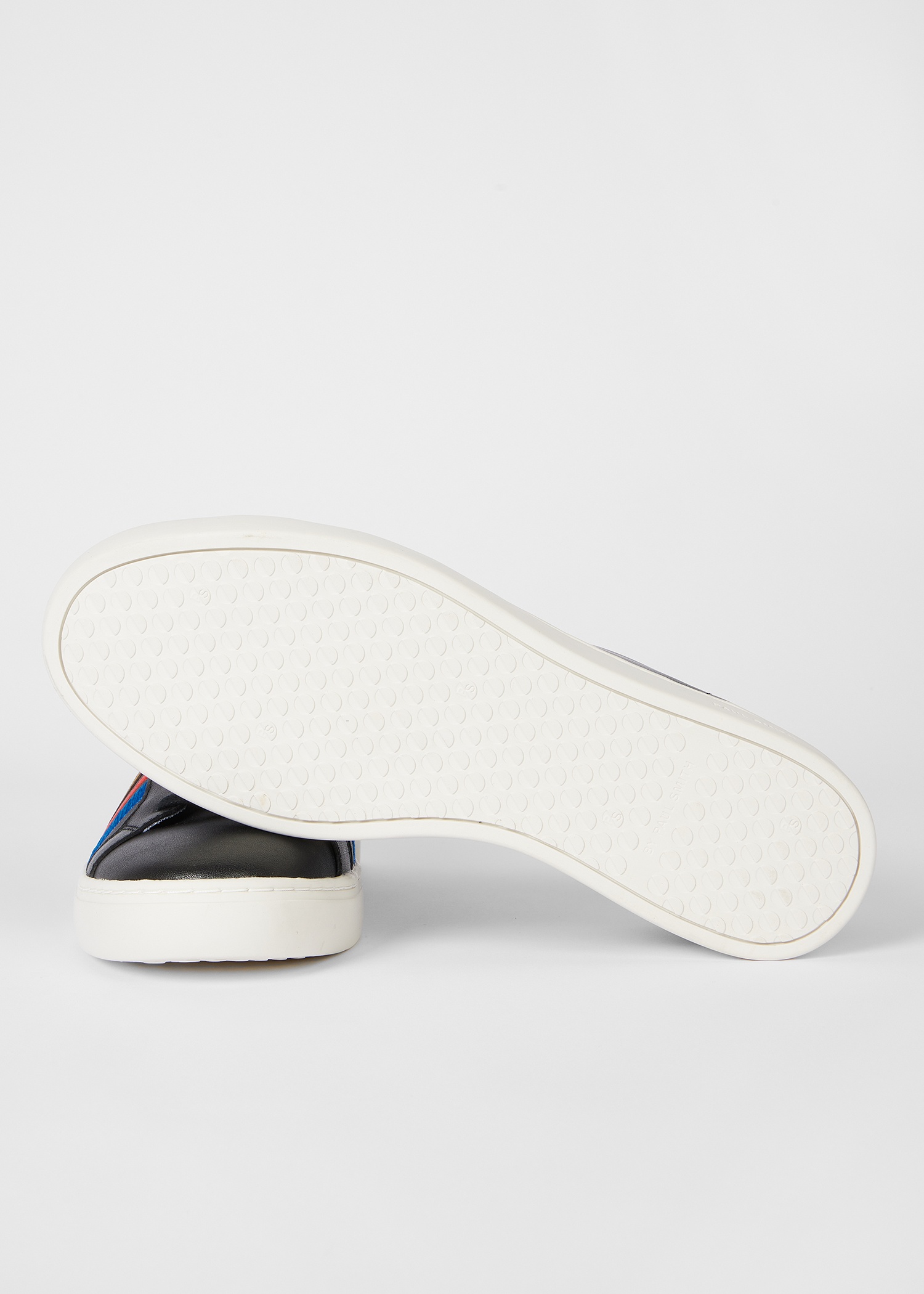 Black Leather 'Sports Stripe' 'Rex' Trainers - 4