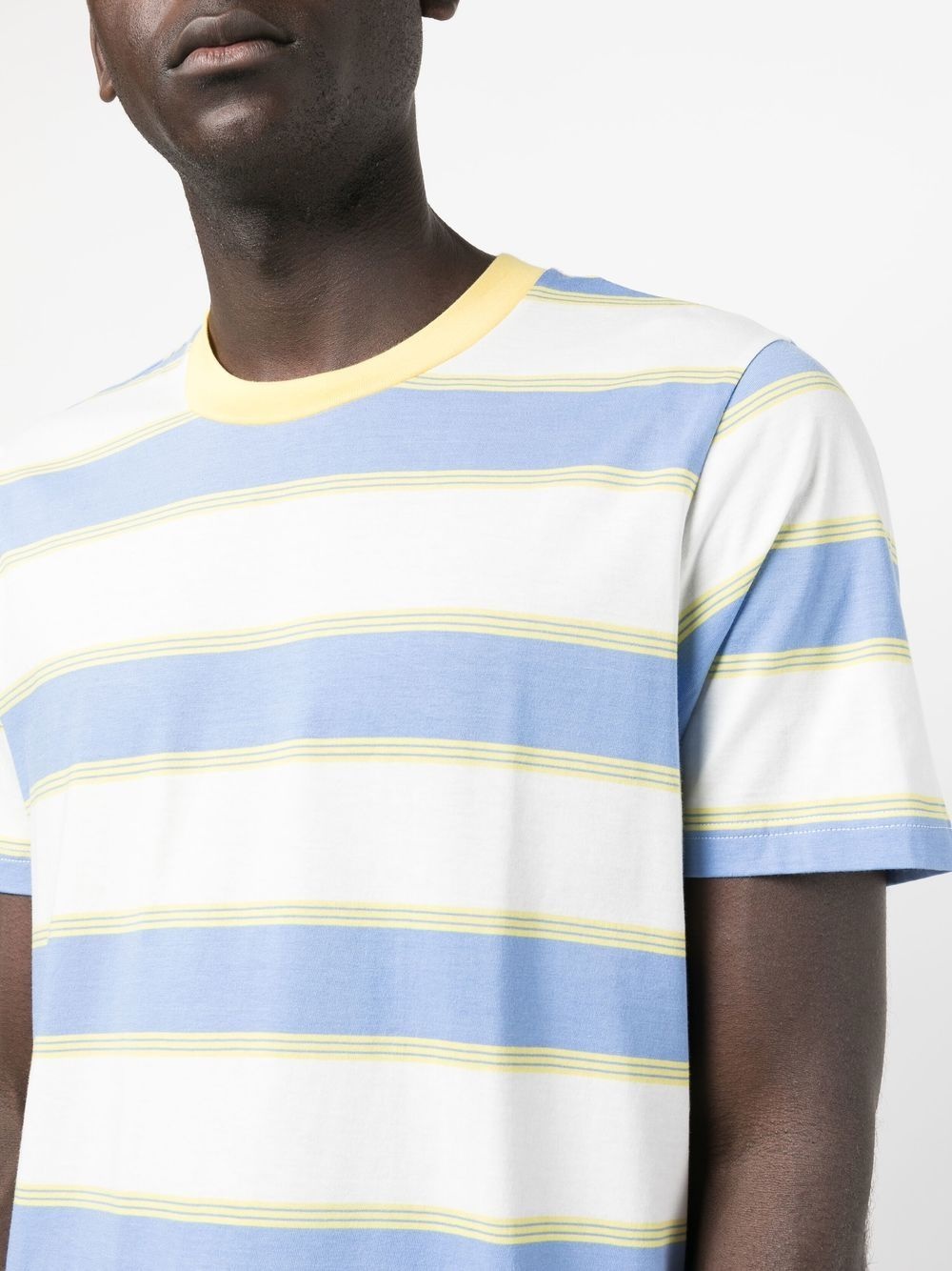 stripe-print short-sleeved T-shirt - 5