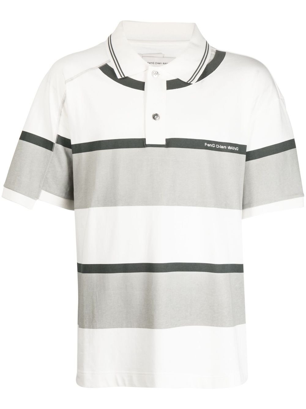 striped cotton polo shirt - 1