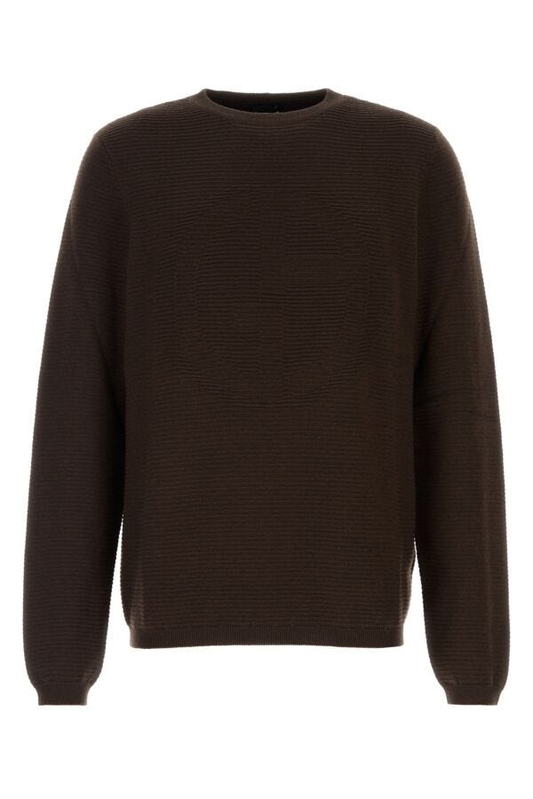 Giorgio Armani Man Chocolate Wool Blend Sweater - 1