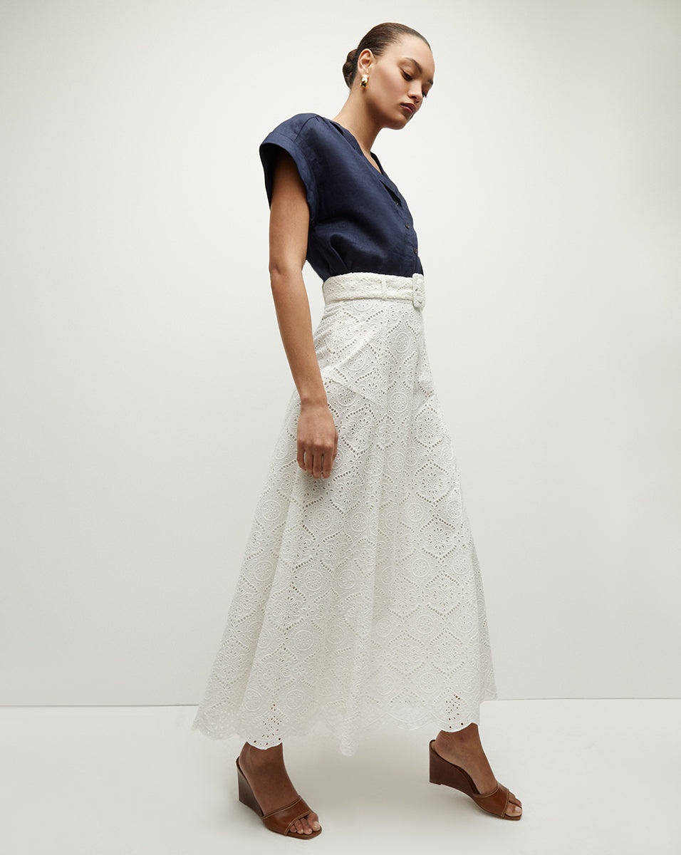 VINTRY EYELET SKIRT - 5
