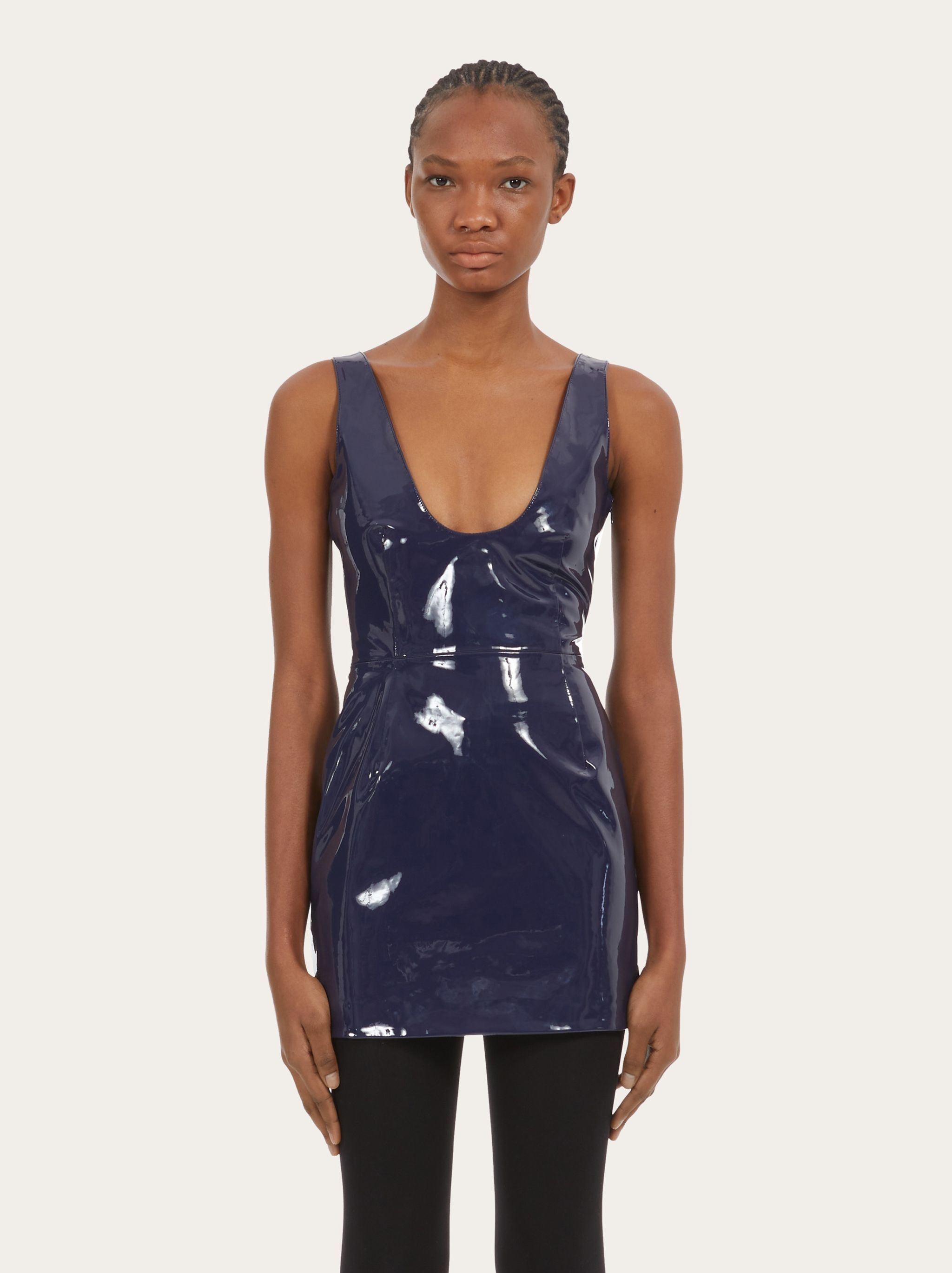 Short patent leather dress - 2