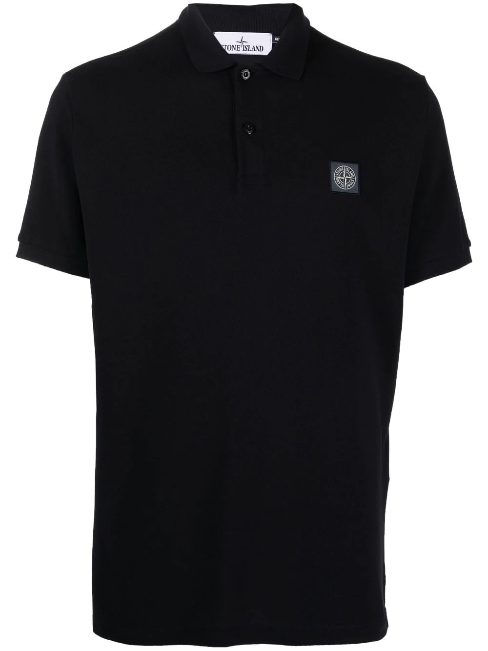 logo-patch short-sleeved polo shirt - 1