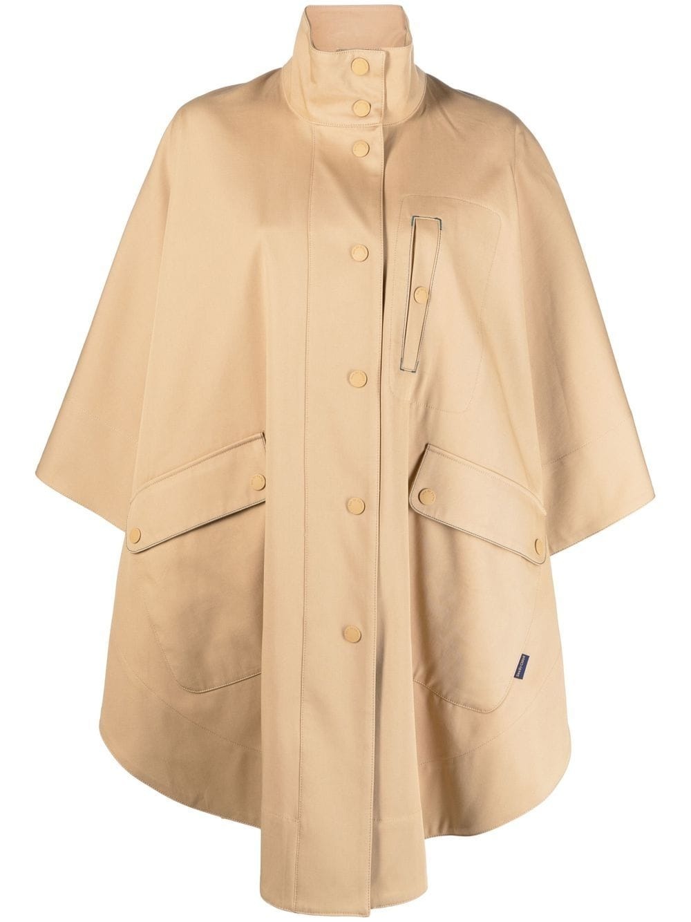 high-neck half-sleeved parka - 1