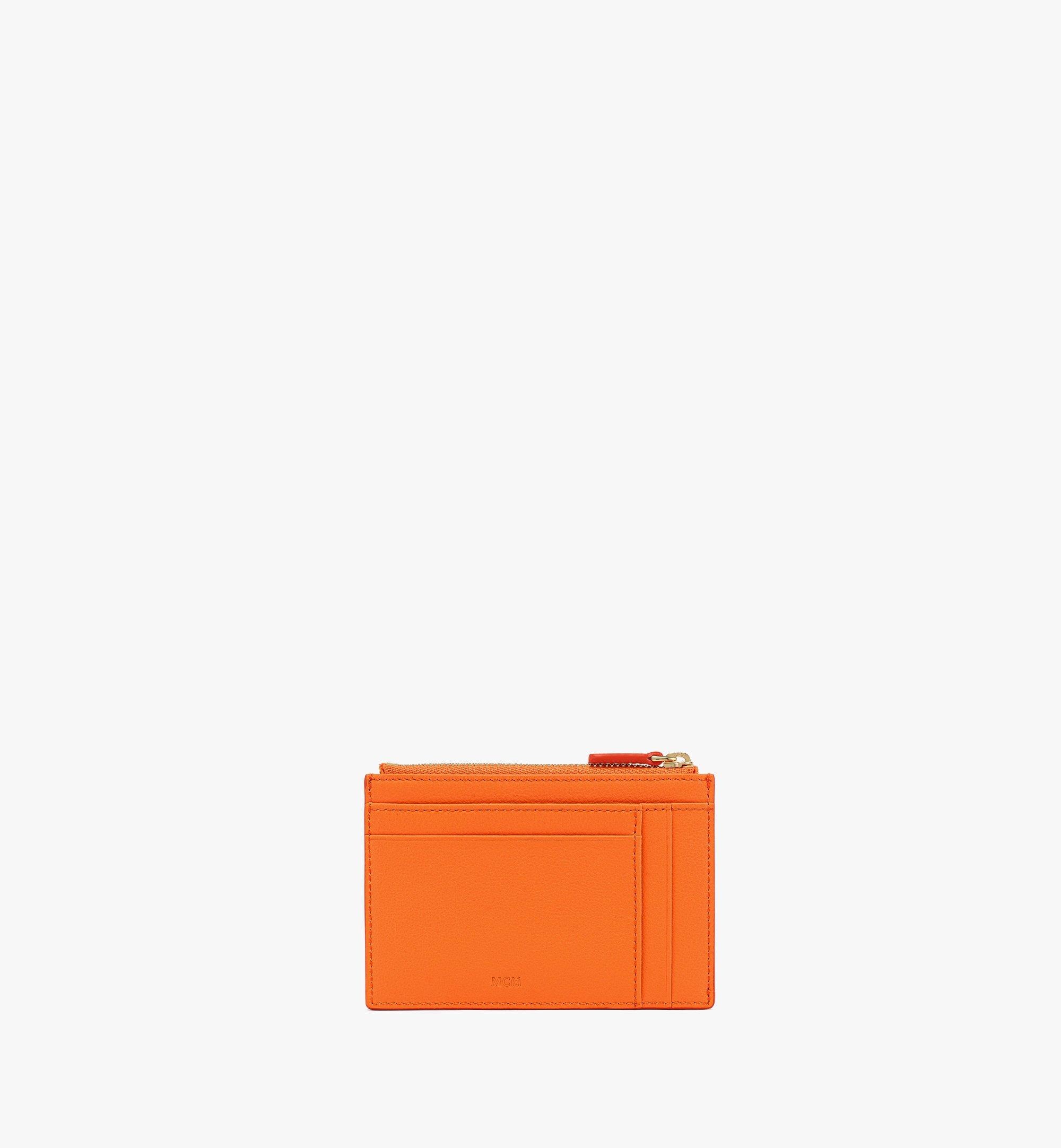 Aren Zip Card Case in Embossed Monogram Leather - 3