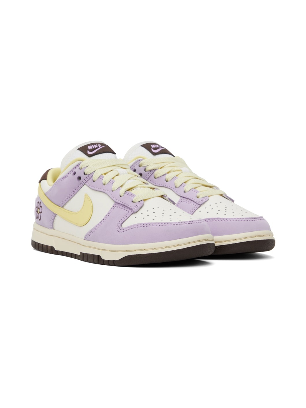 Purple & White Dunk Low Premium Sneakers - 4