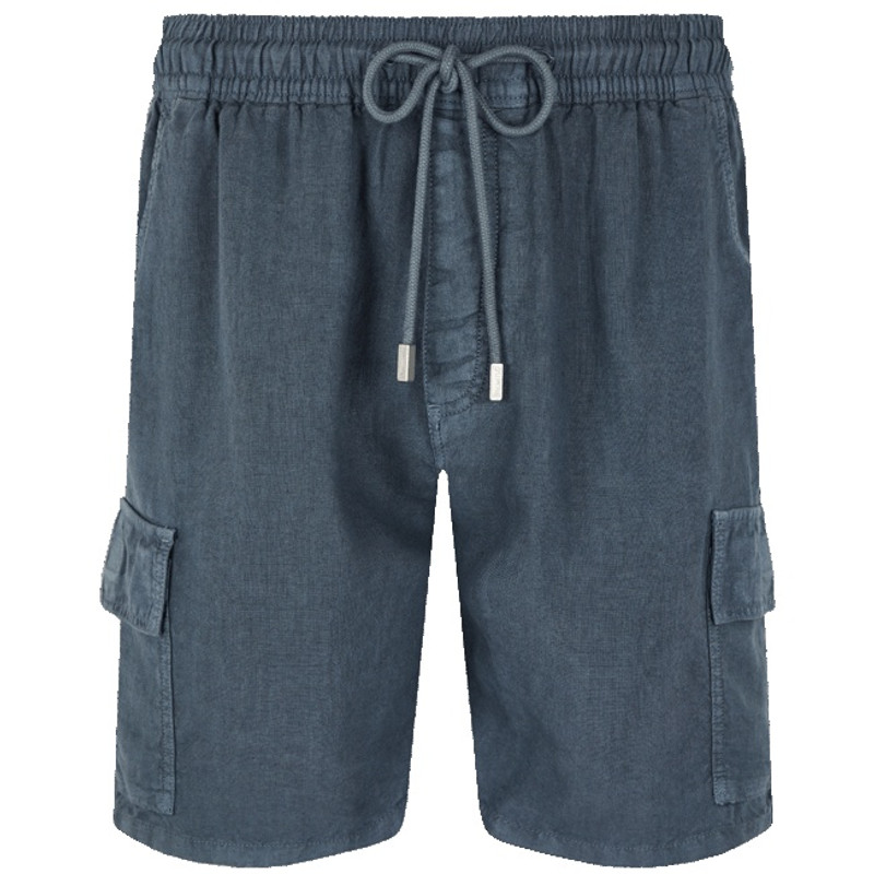 Men Linen Bermuda Shorts Natural Dye 1