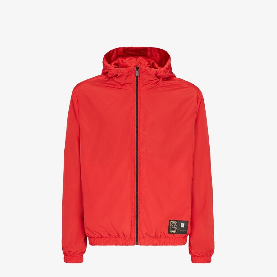 Red tech mesh windbreaker - 4