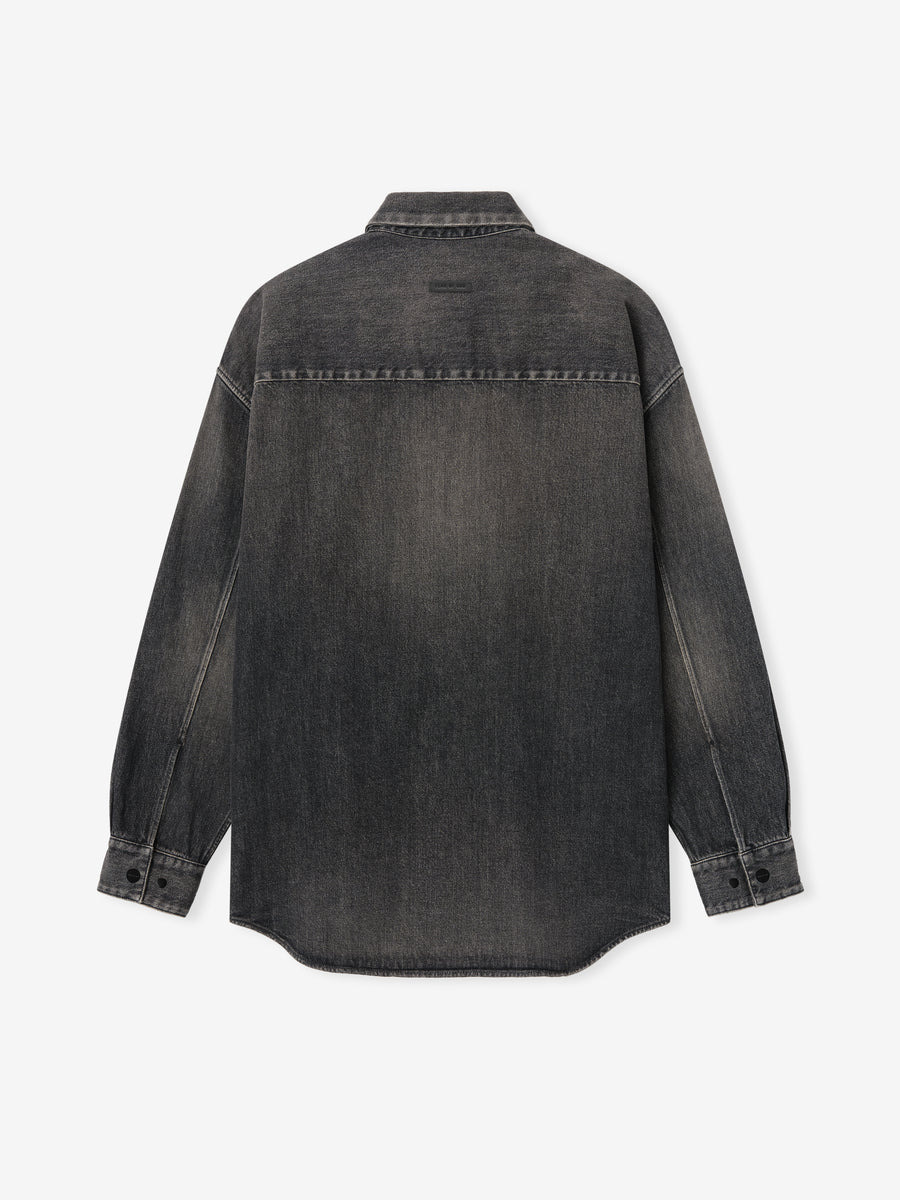 Snap Front Denim Overshirt - 2