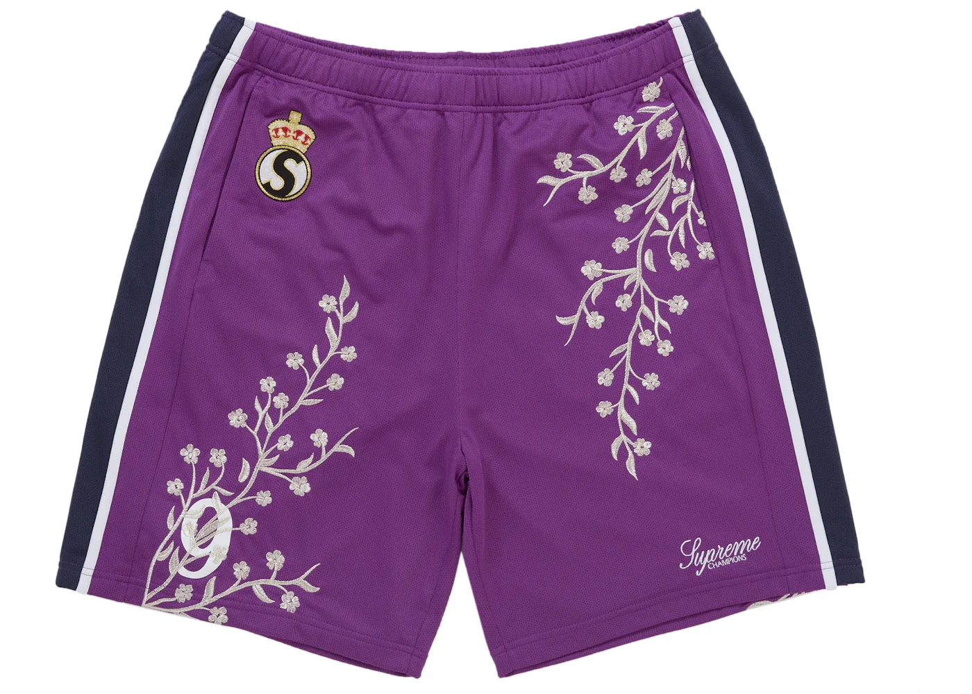 Supreme Floral Soccer Short Purple - 1