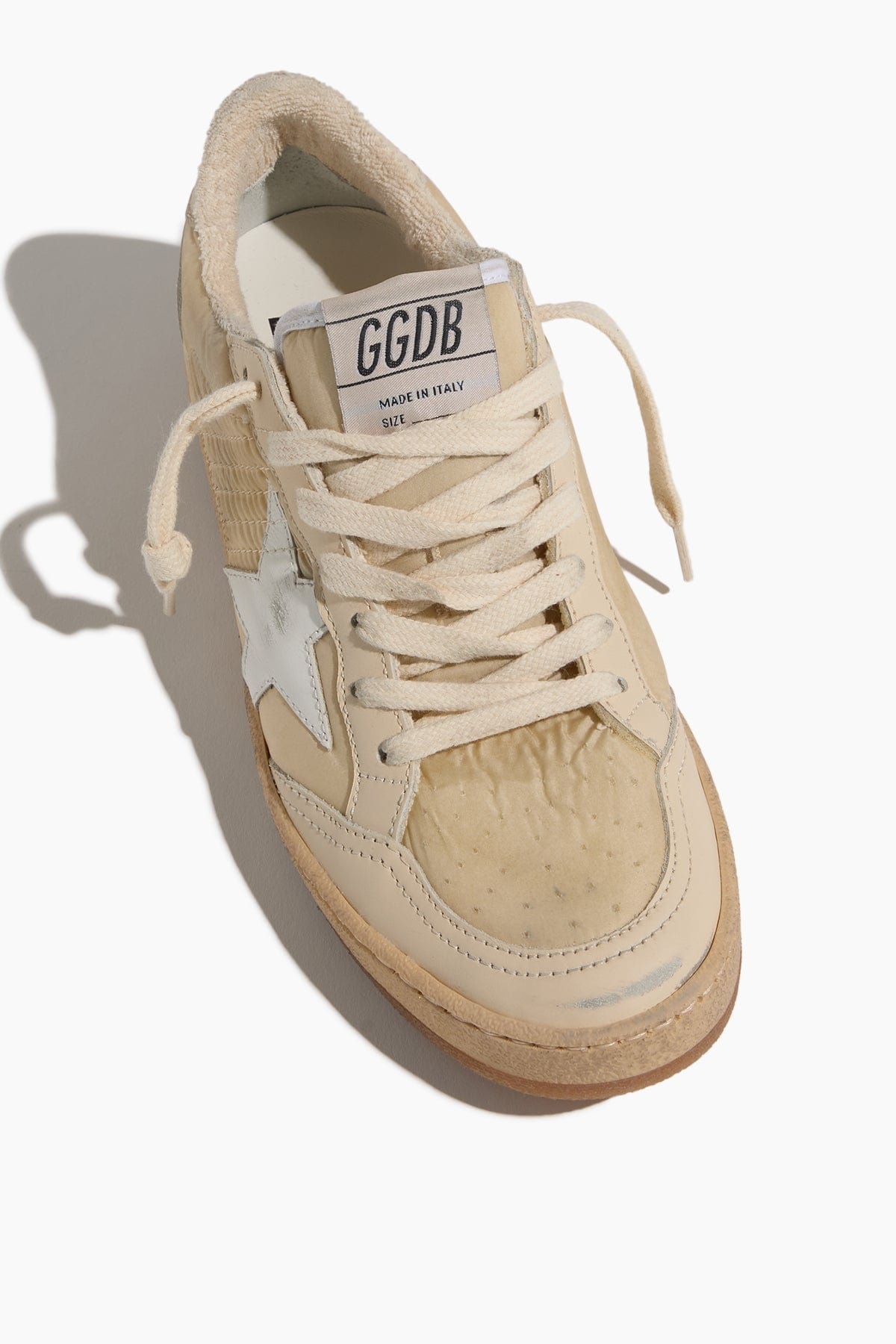 Ball Star Sneaker in White/Milk - 4