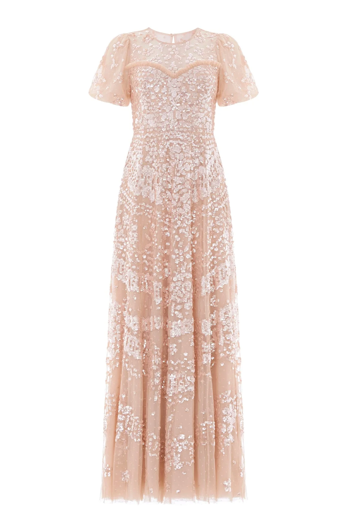 Anais Sequin Short Sleeve Gown - 1