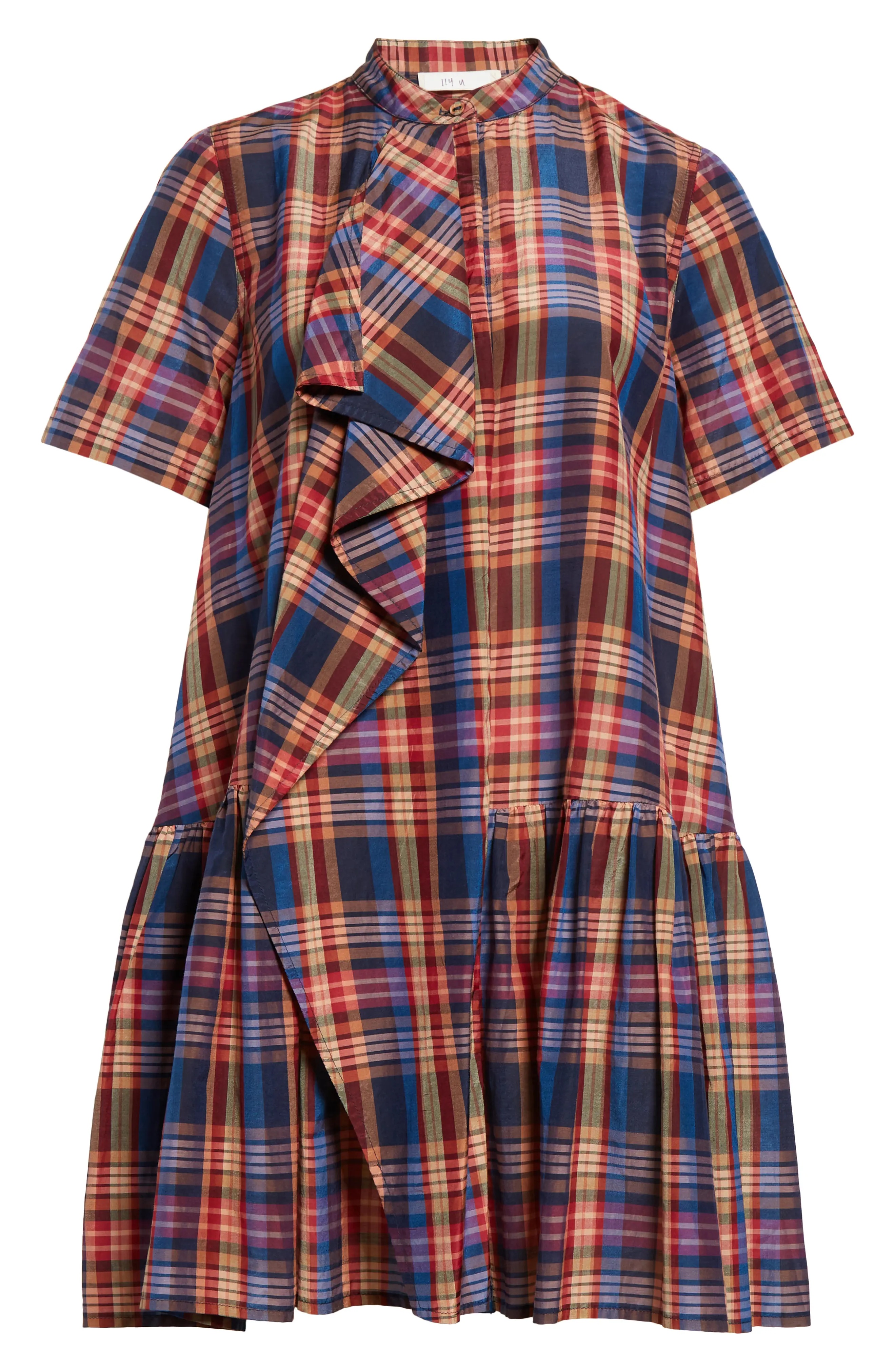 Adalyn Plaid Cotton & Silk Shirtdress - 5