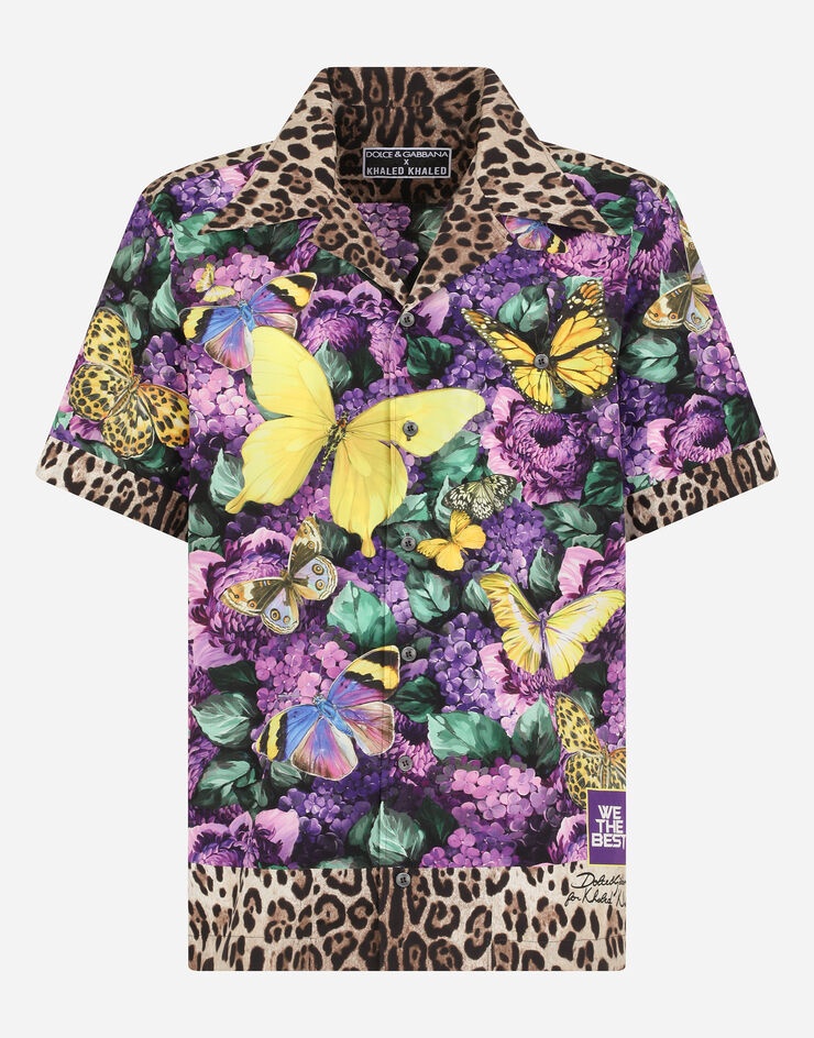 Butterfly-print cotton Hawaiian shirt - 3