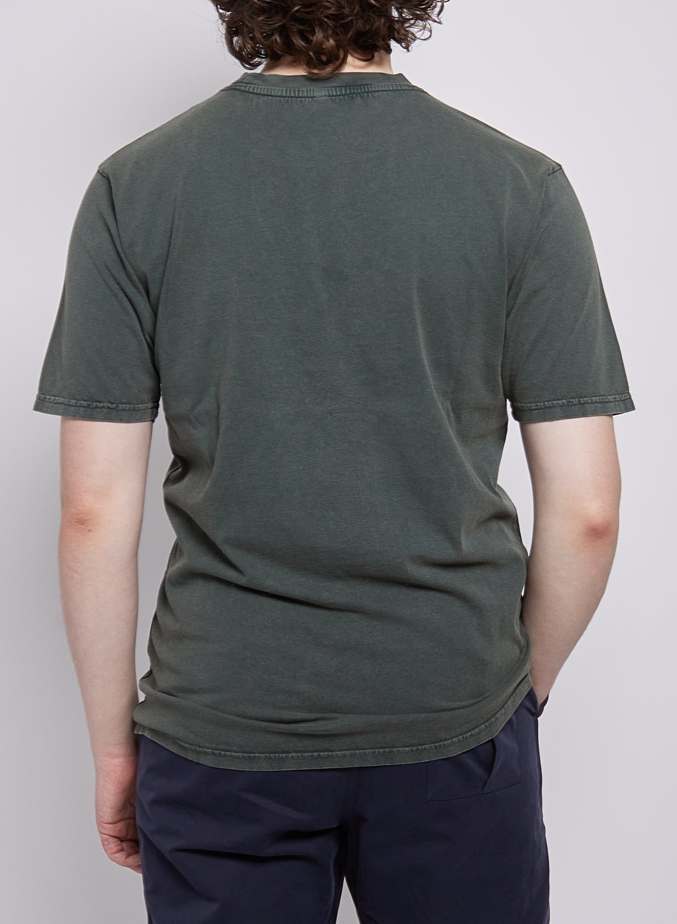 Classic Relaxed Fit Tee in Stone Wash Green - 4