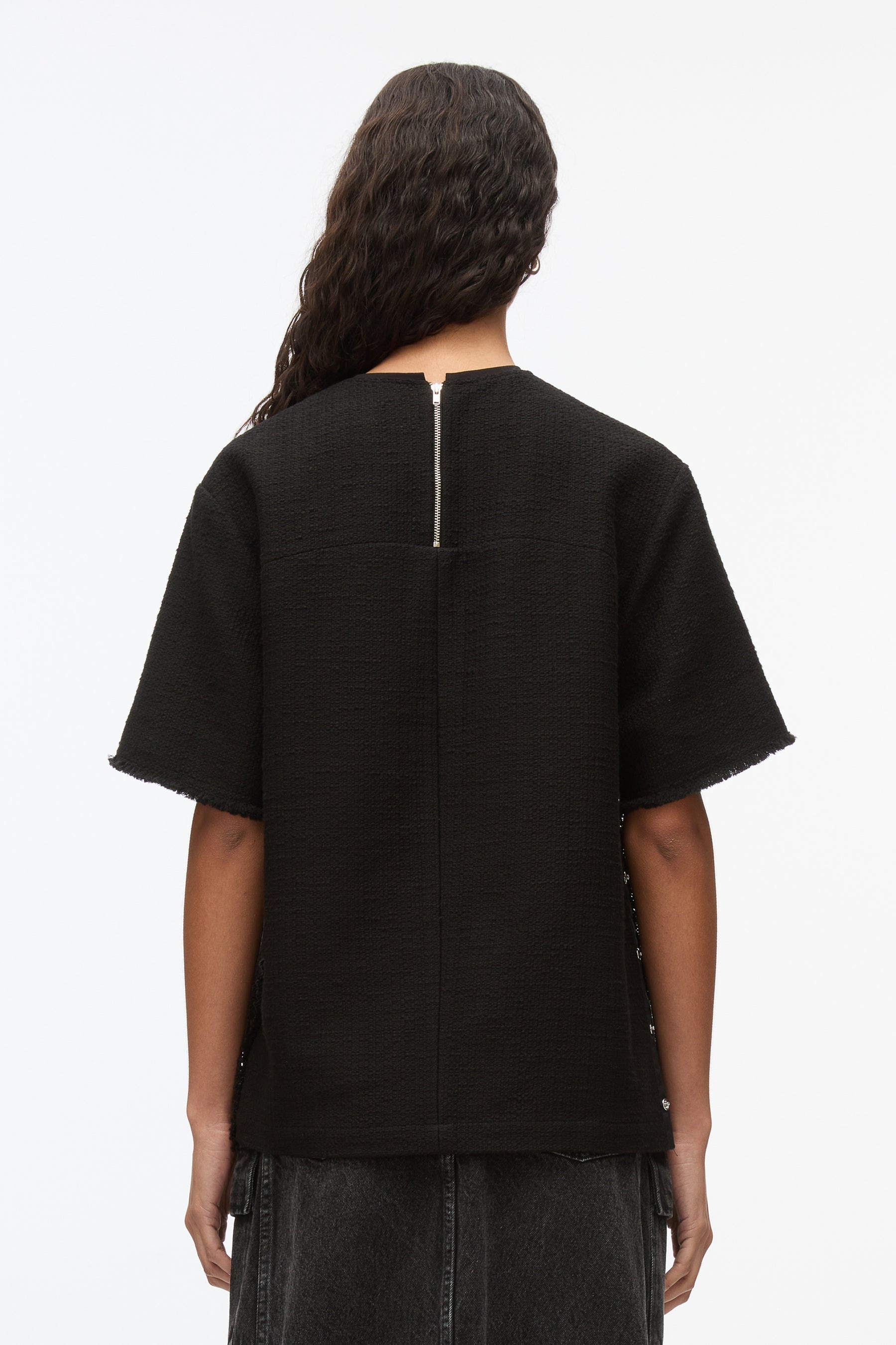 Fringe Tweed Tee - 5