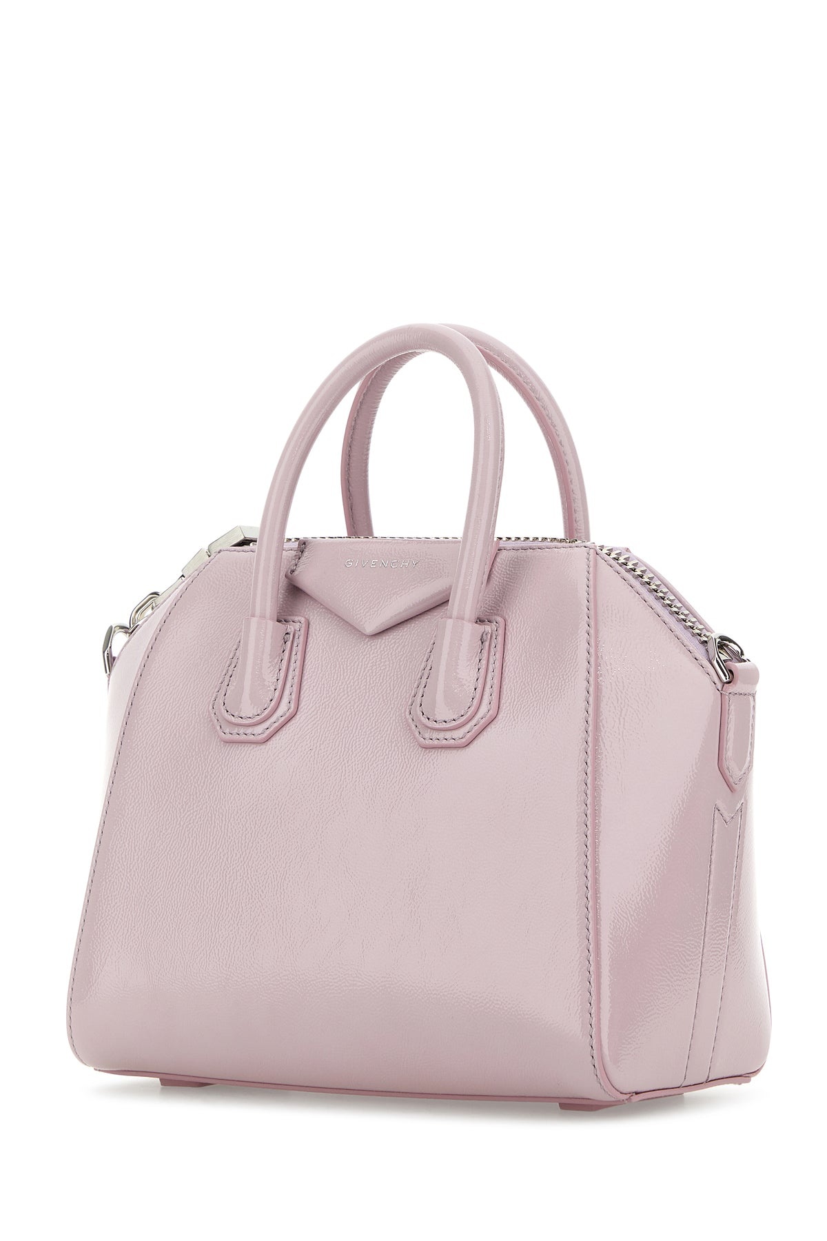 Lilac leather mini Antigona handbag - 2