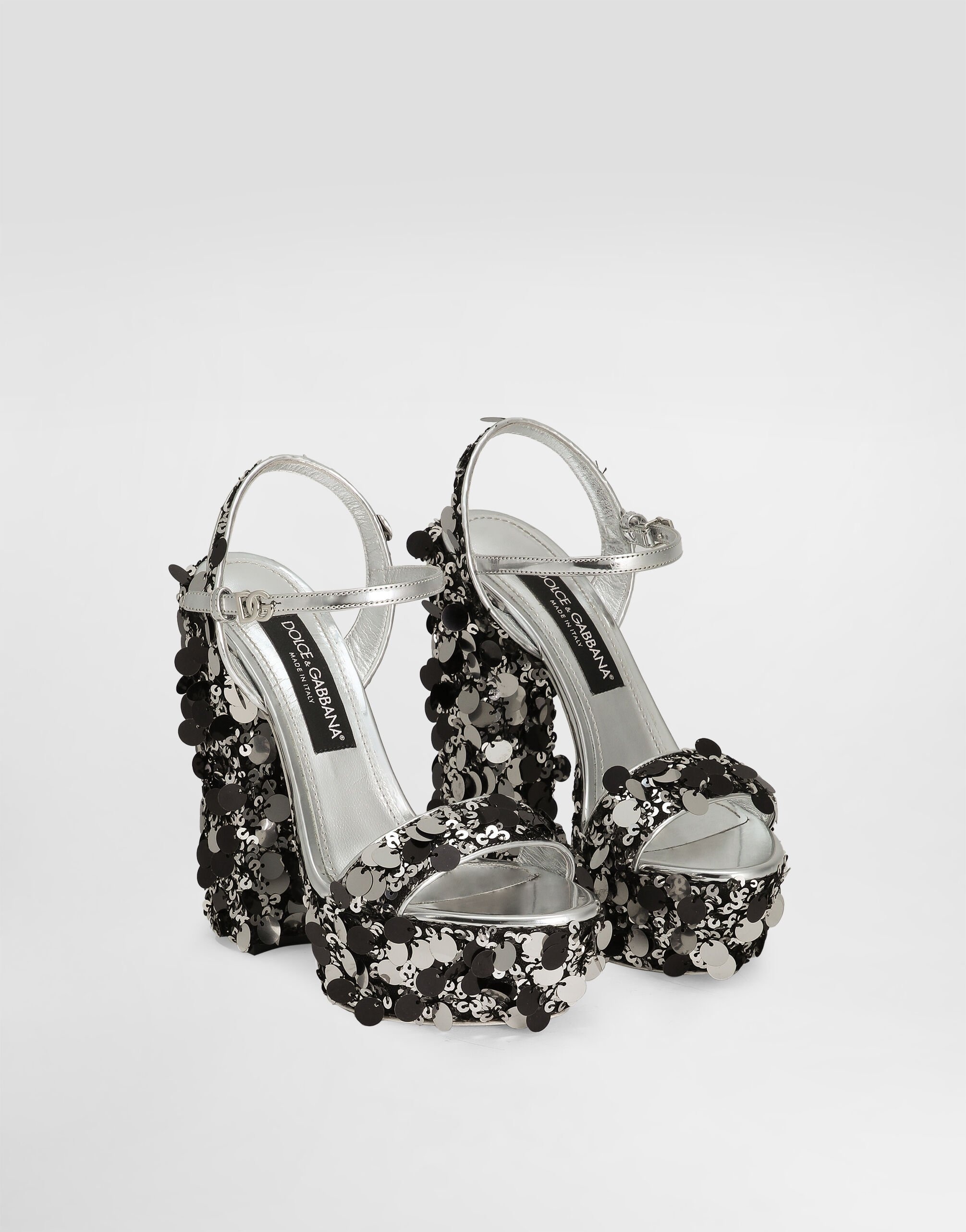 Sequined platform sandals - 2