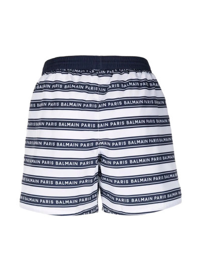 Balmain logo-stripe drawstring boxers outlook