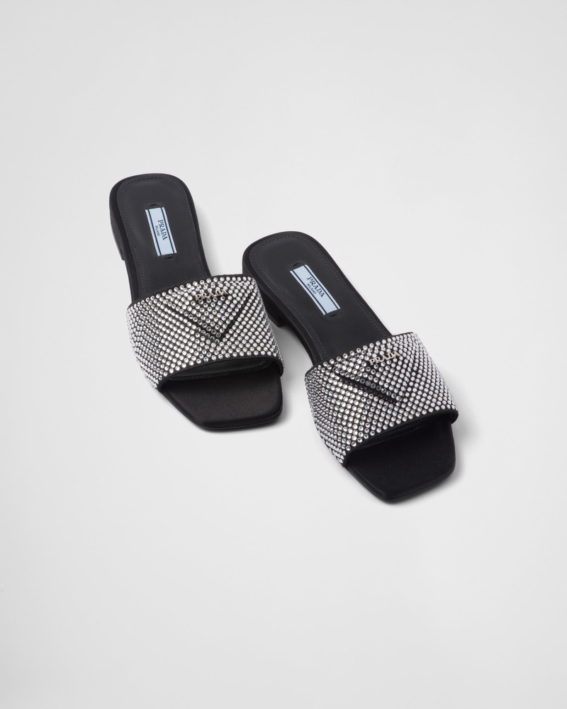 Satin slides with crystals 4