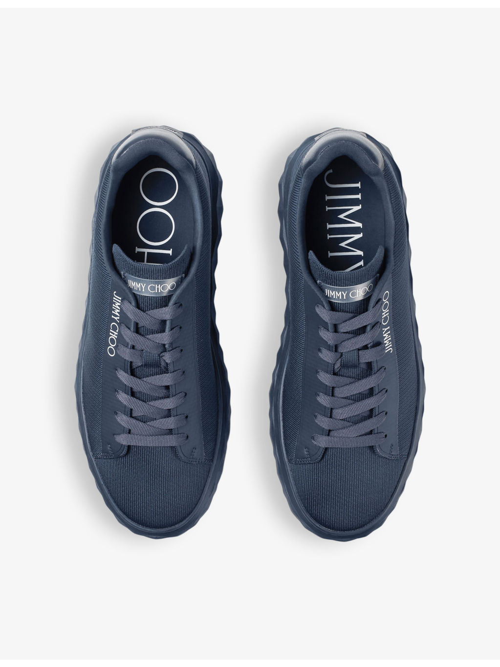Diamond leather low-top trainers - 2