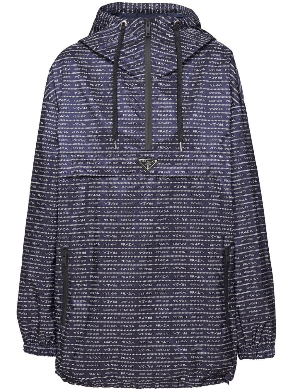 triangle-logo printed raincoat - 1