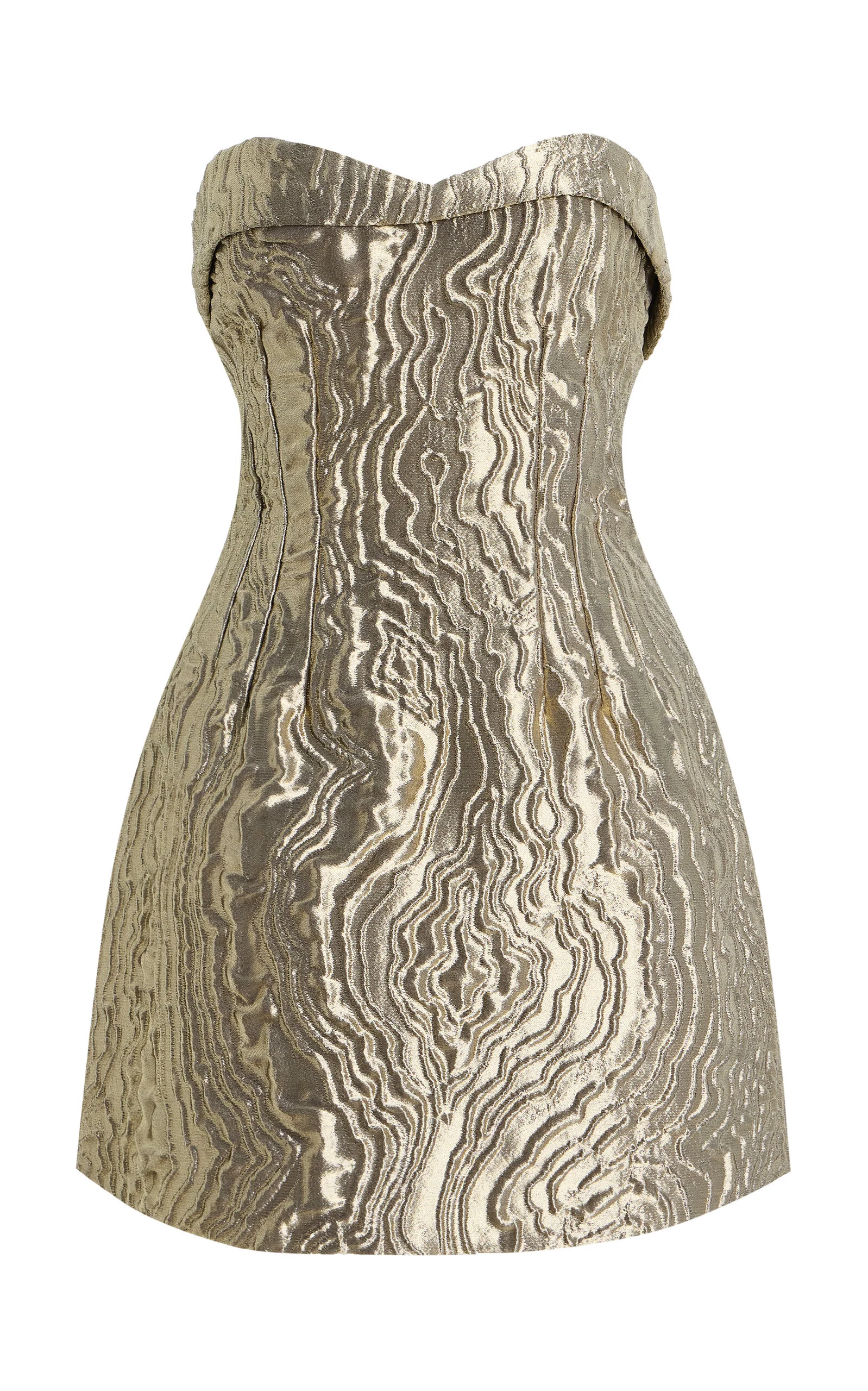 Darcie Metallic Taffeta Mini Dress - 1