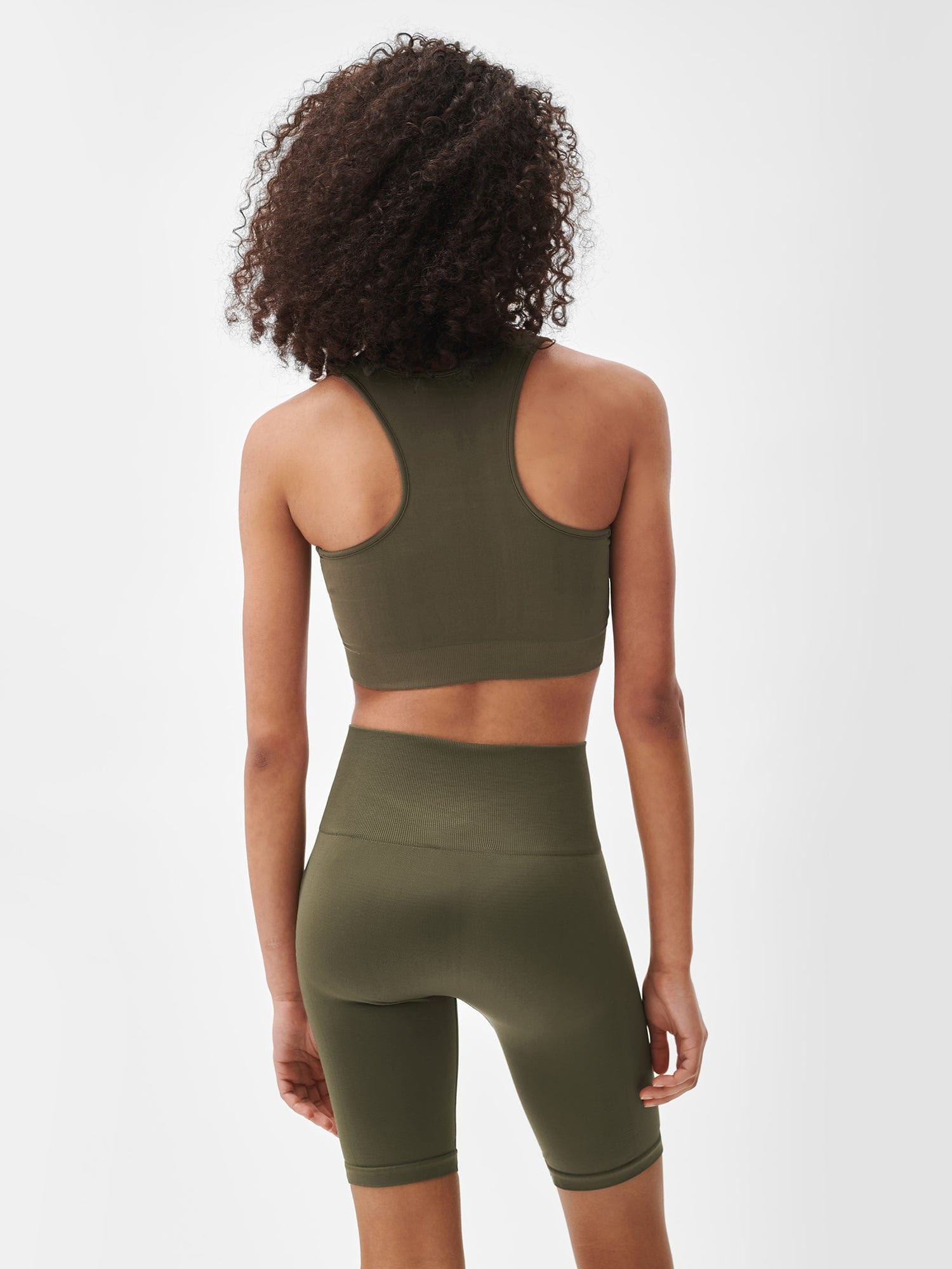 Women's Plant-Stretch Compressive Sports Bra - Soil Brown - 3