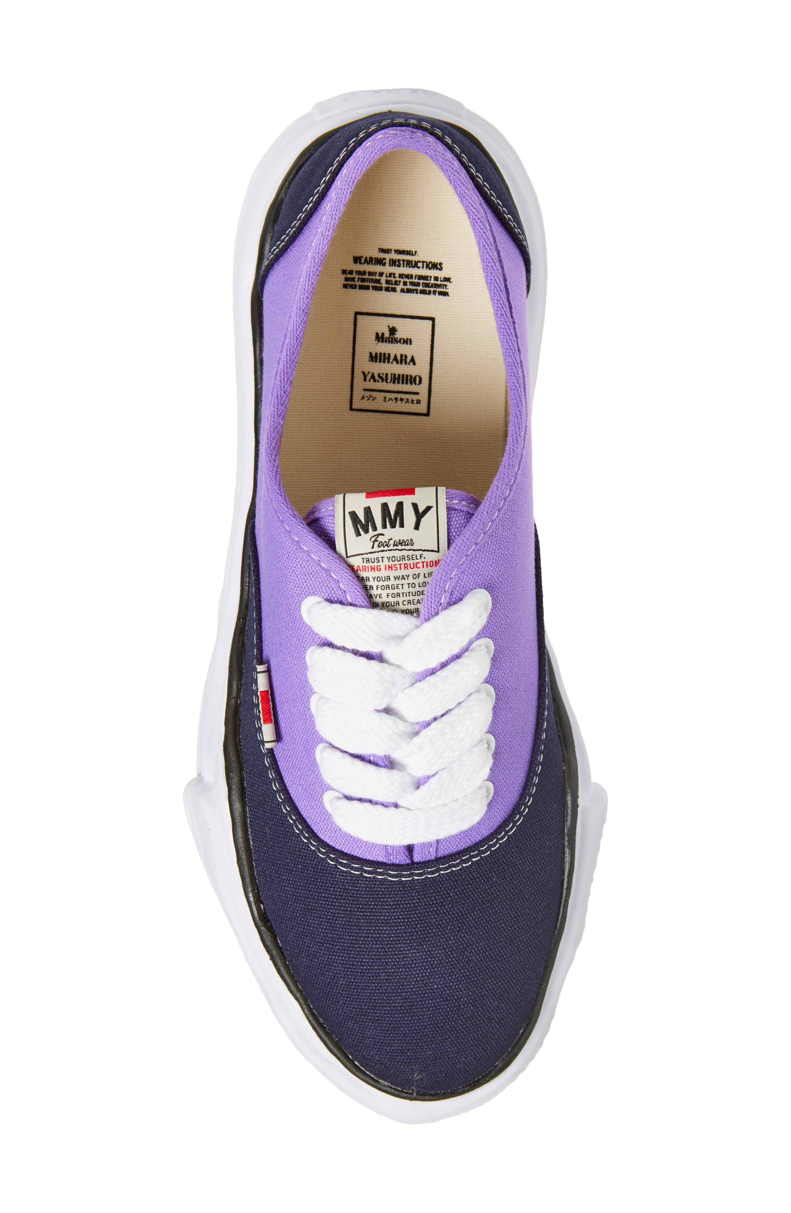 Maison MIHARA YASUHIRO Baker Original Sole Canvas Sneaker in Nav/pur at Nordstrom - 5
