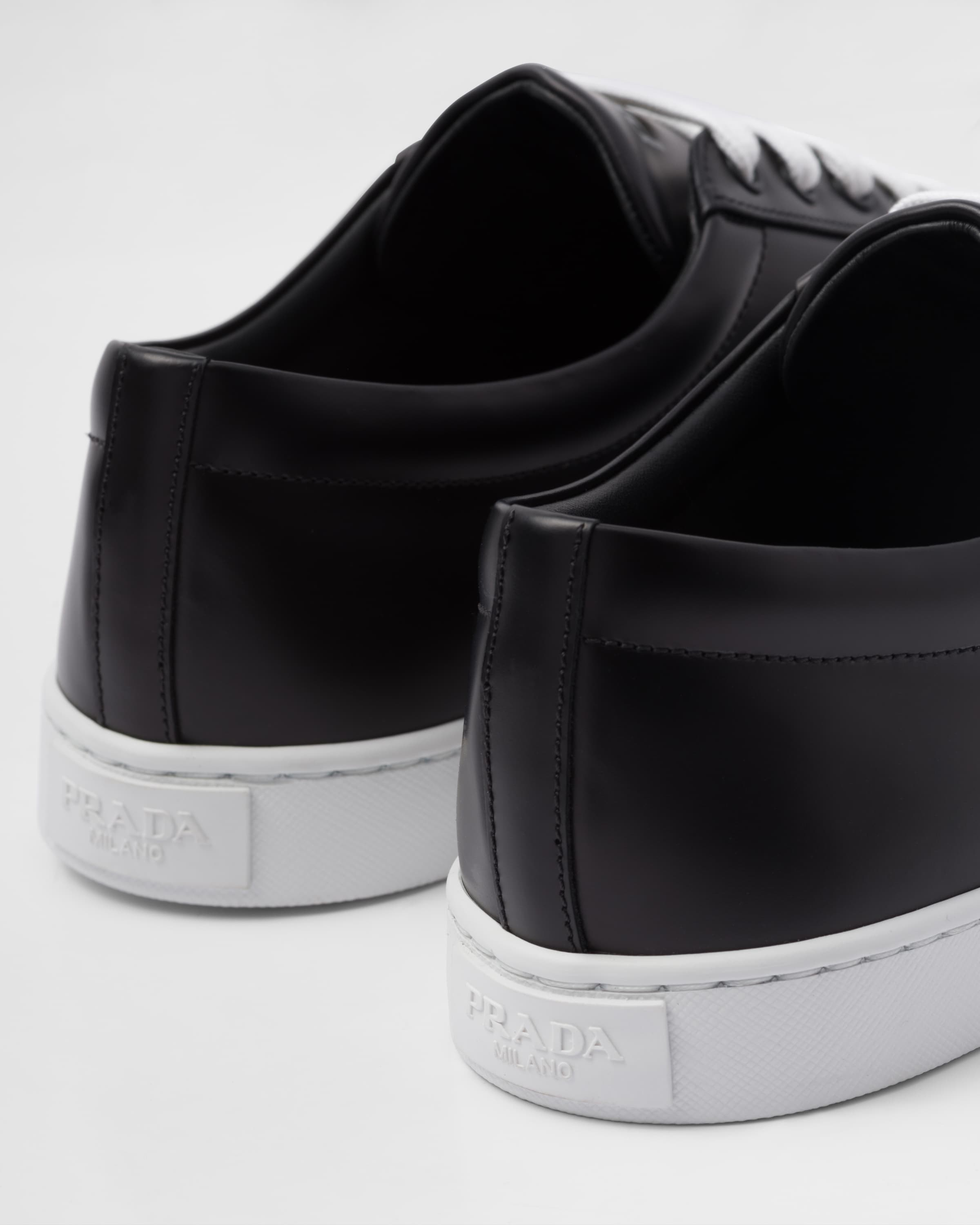 Brushed leather sneakers - 6