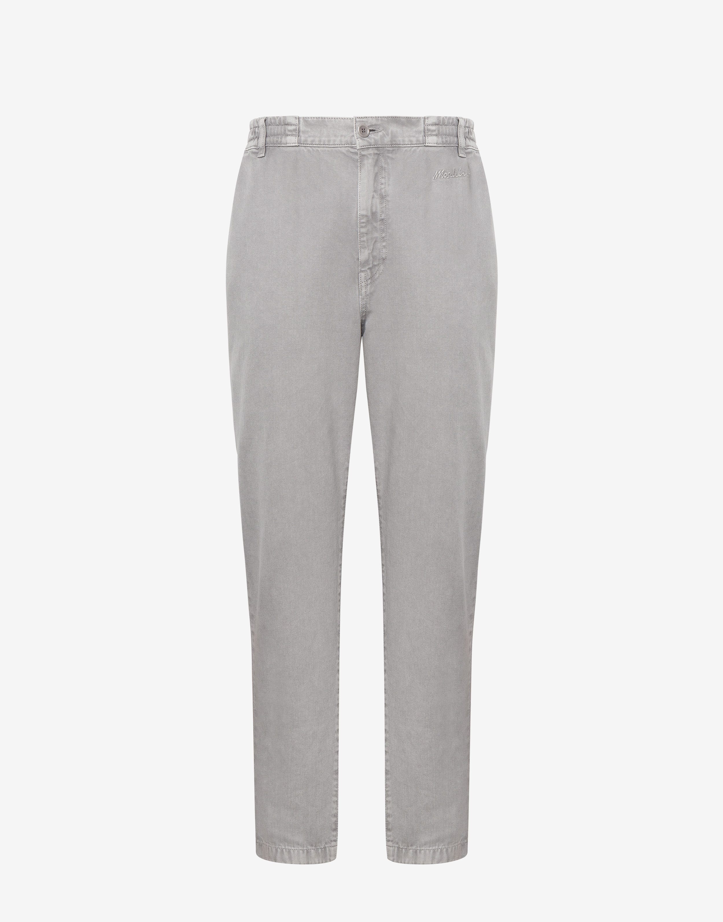 LOGO SIGNATURE GABARDINE TROUSERS - 1