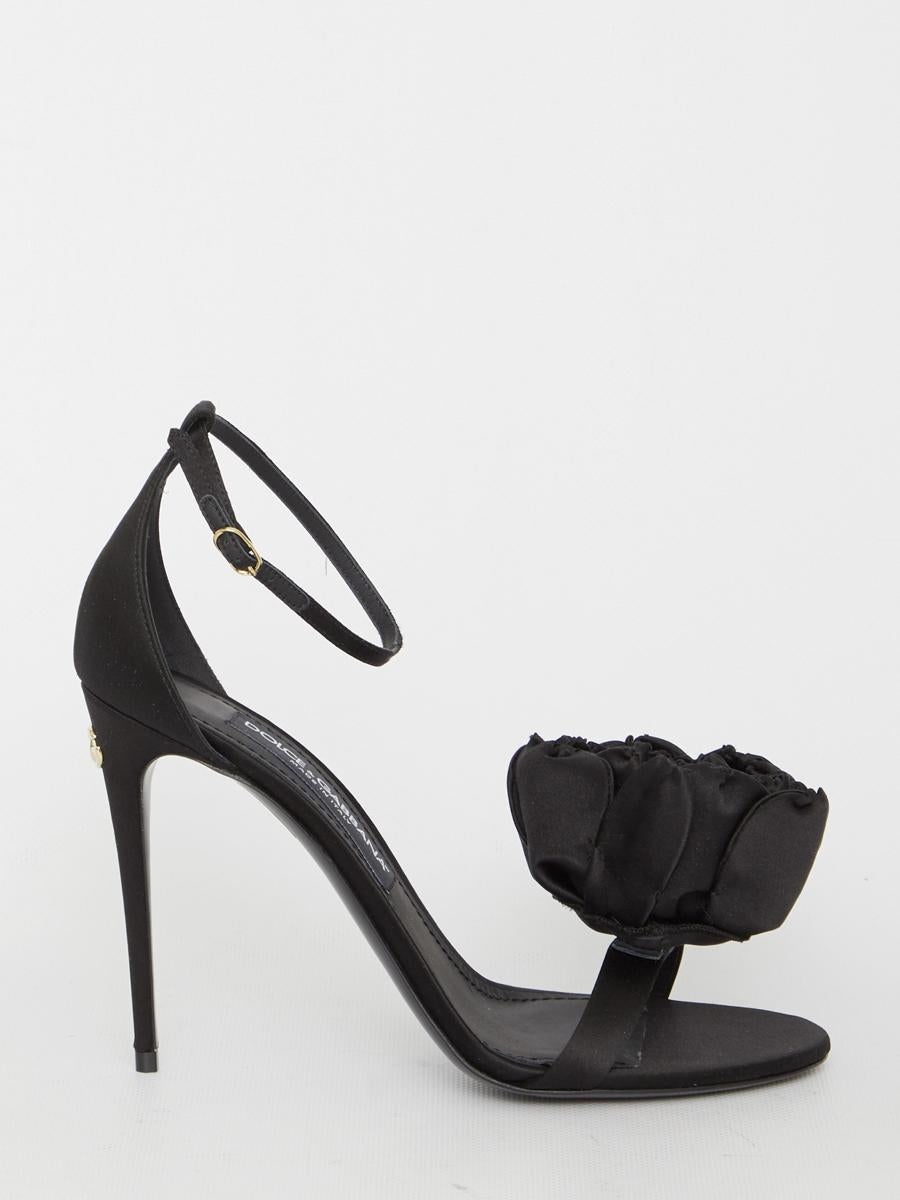 DOLCE & GABBANA KEIRA SANDALS IN SATIN - 1