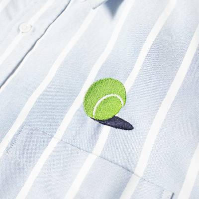 Thom Browne Thom Browne Tennis Ball Icon Button Down Stripe Oxford Shirt outlook