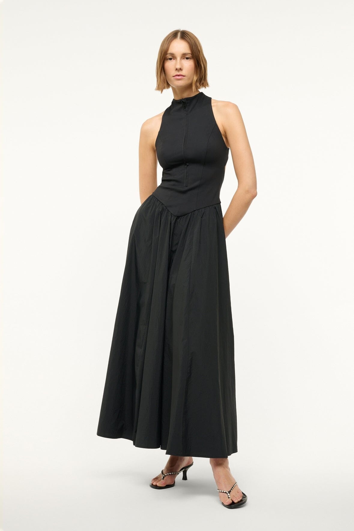 STAUD CREVASSE MAXI DRESS BLACK - 3
