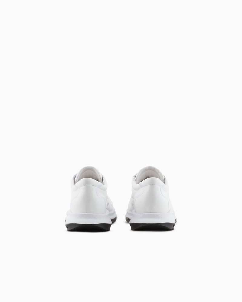 GIORGIO ARMANI Deerskin and leather sneakers outlook