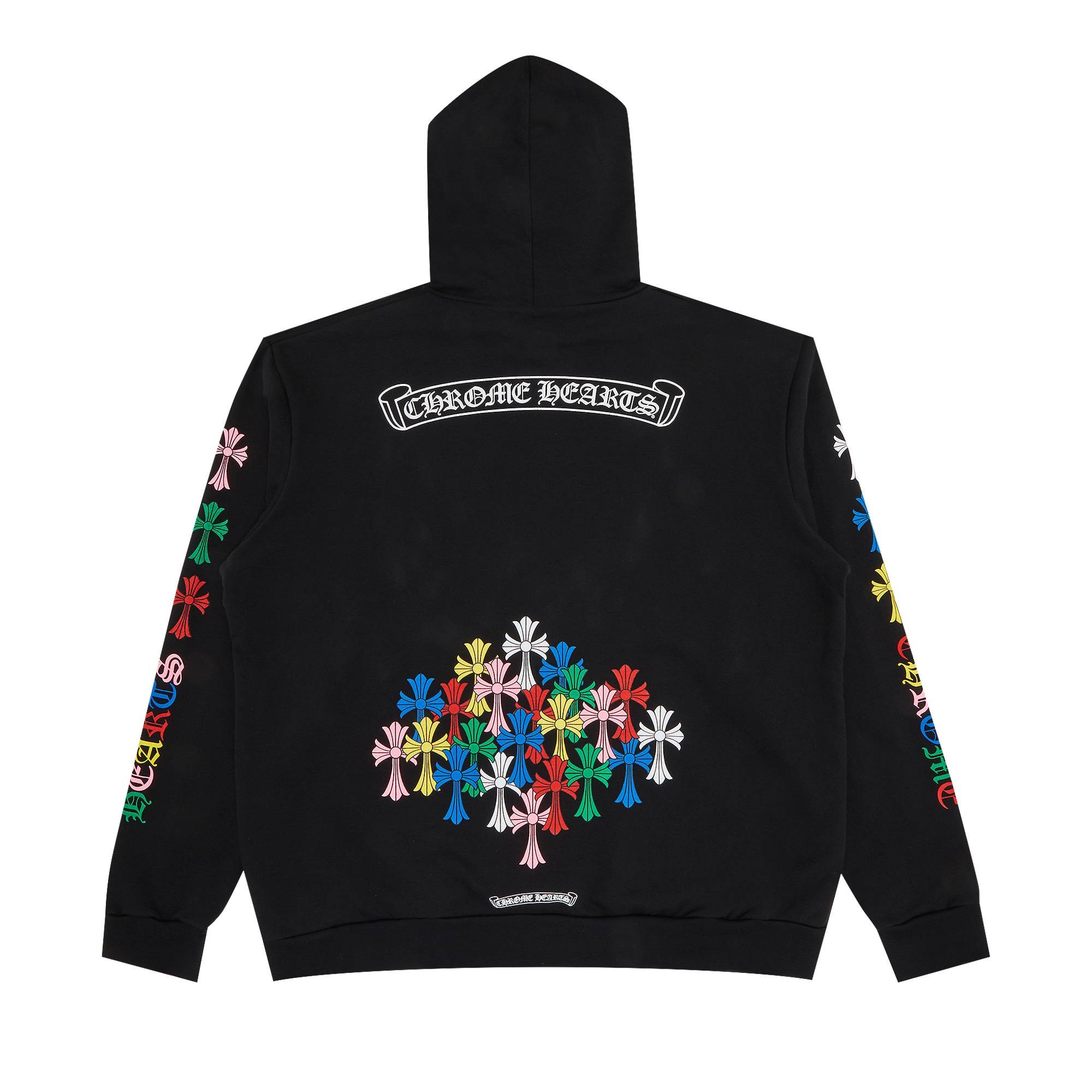 Chrome Hearts Cross Hoodie 'Black/Multicolor' - 2