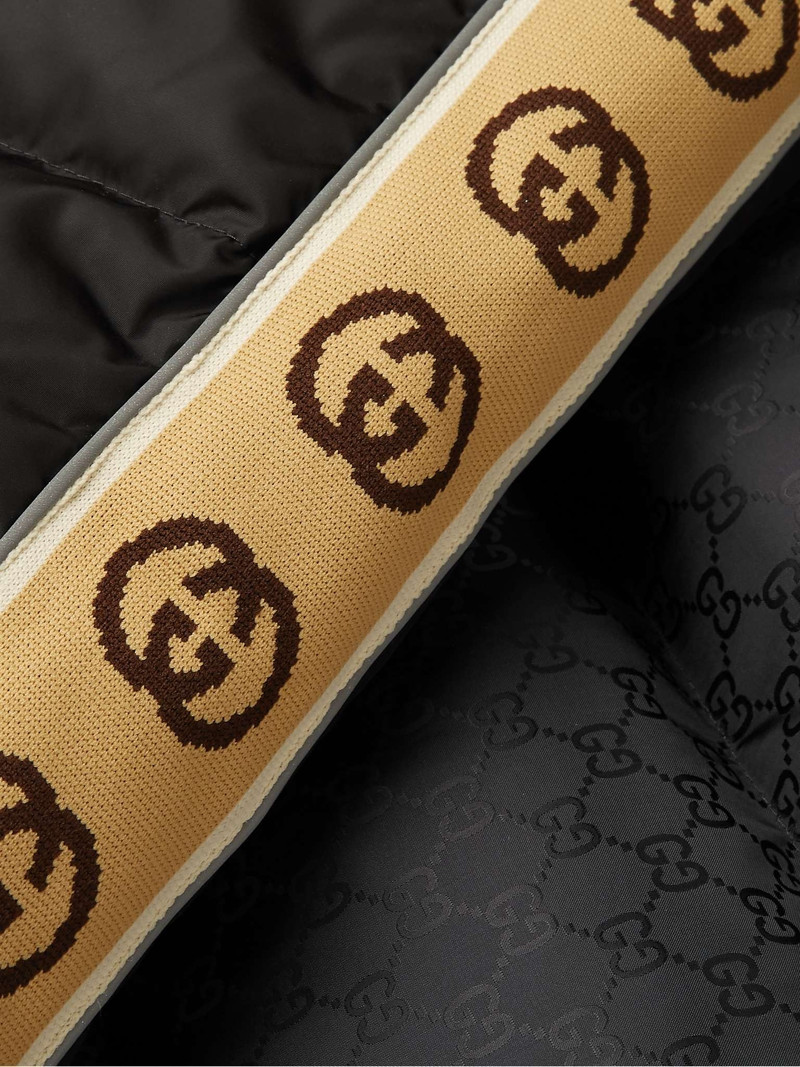 GG jacquard 나일론 퀼트 코트 3