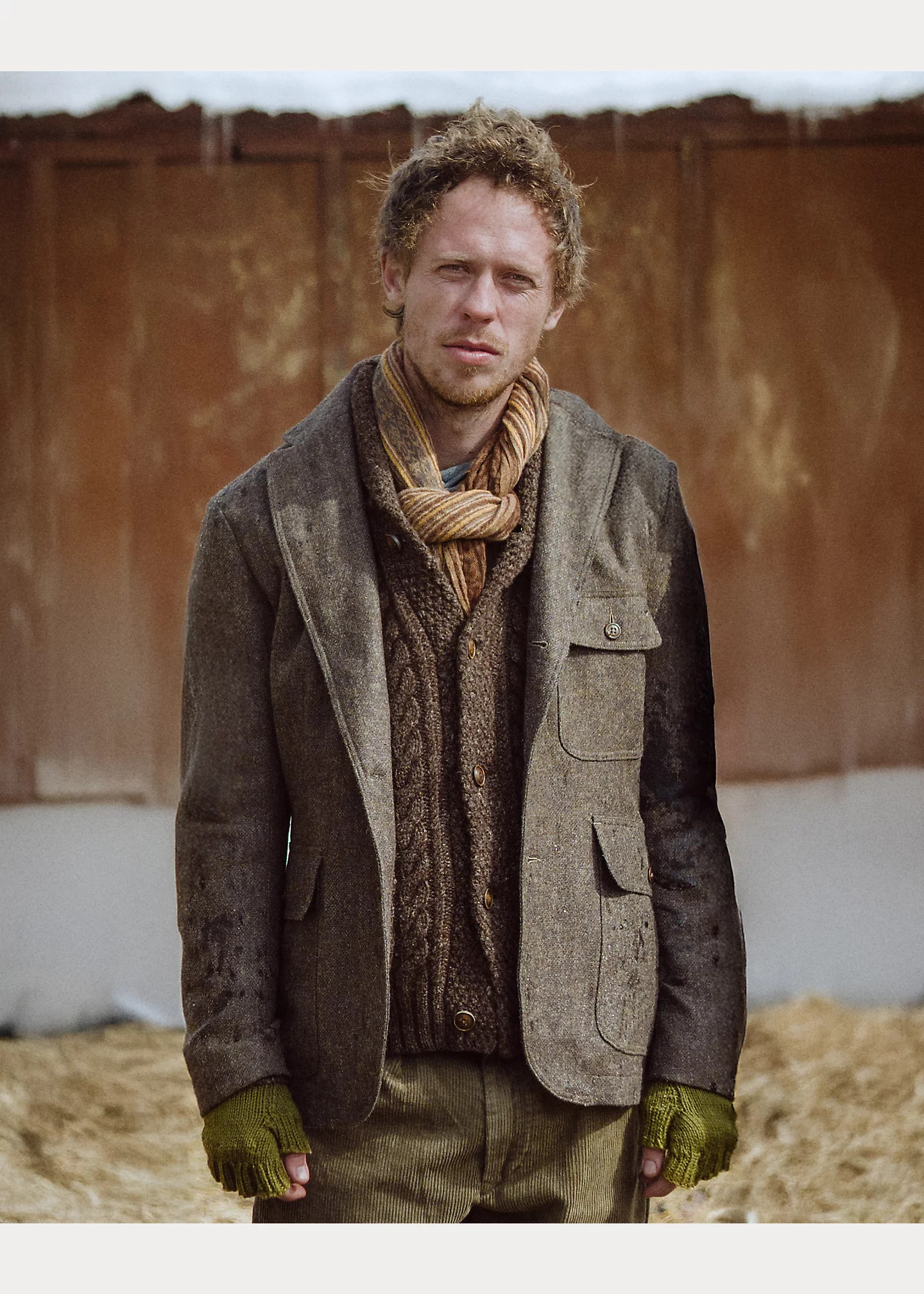 Heathered Aran-Knit Shawl Cardigan - 6